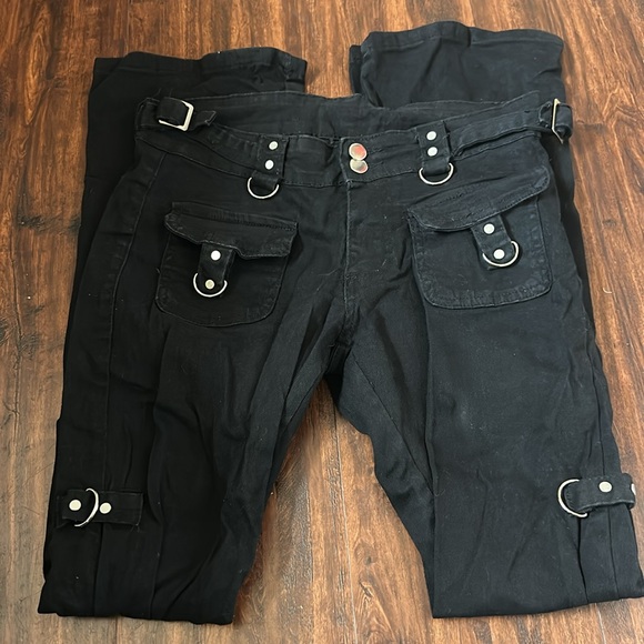 Y2K Punk Bootcut Flare Jeans - Picture 2 of 13